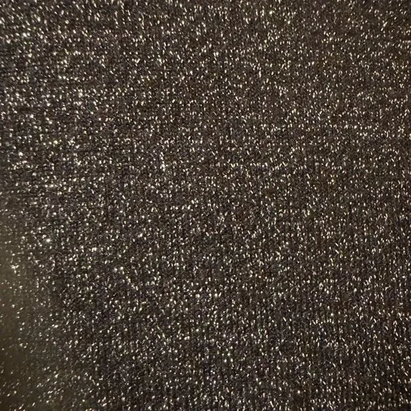 H&M Glitter Evening Black Crew Neck Bishop Sleeve Sweater Dress NWOT Size M - Picture 3 of 12